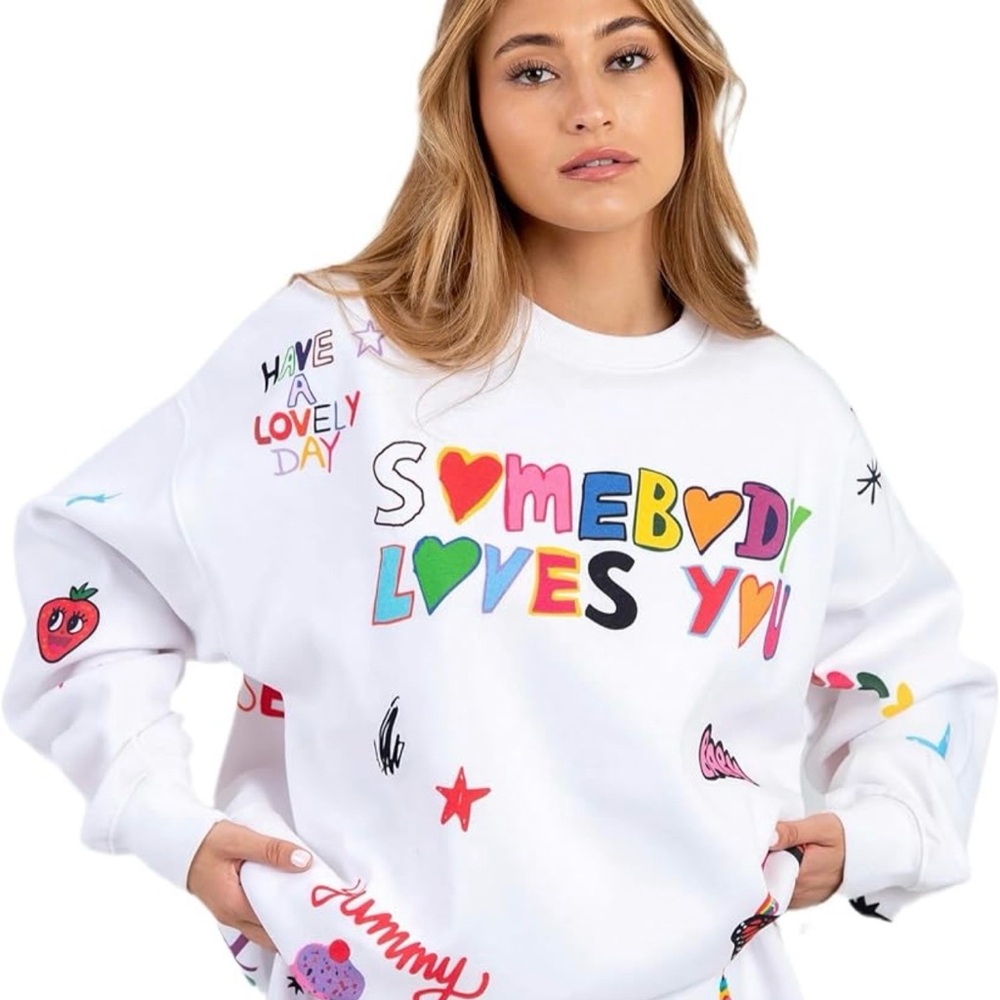 Colorful Graphic Women's Sweatshirt - Picture 3 of 13